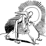 Vektor-Illustration von Anthony von Lissabon und Wildschwein